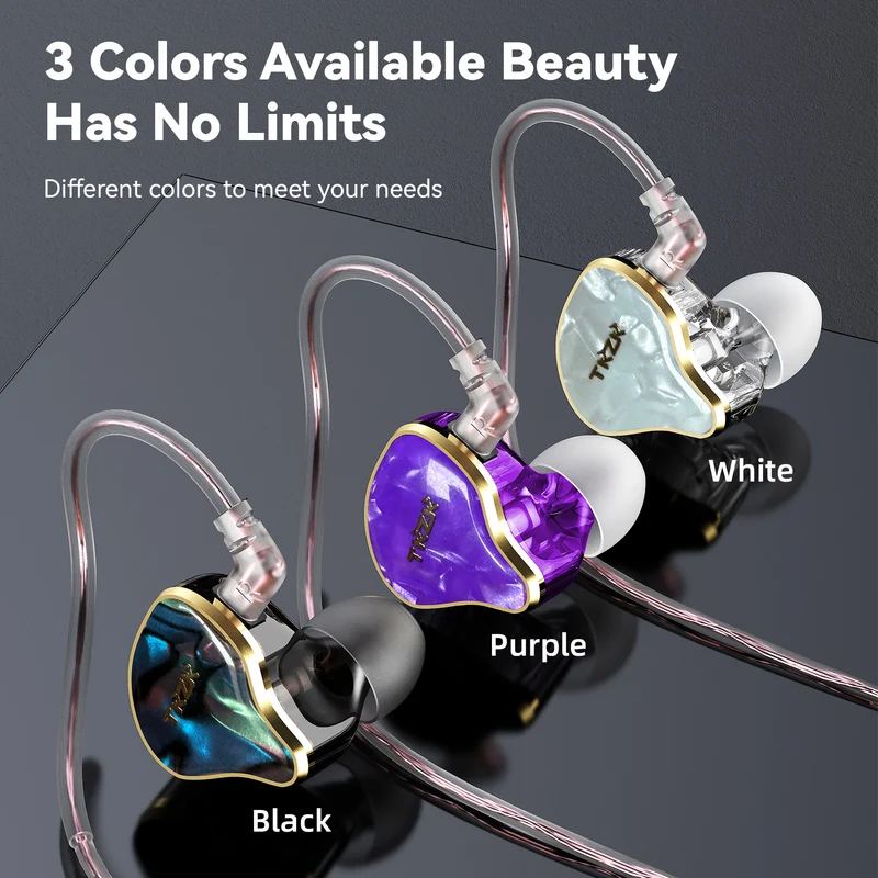 【TKZK TK02】Dual Magnetic Circuit DD In-ear Monitors IEM Headphones Wired Gaming Earbuds