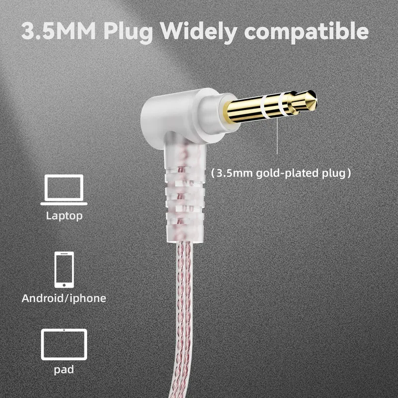 【TKZK TK02】Dual Magnetic Circuit DD In-ear Monitors IEM Headphones Wired Gaming Earbuds