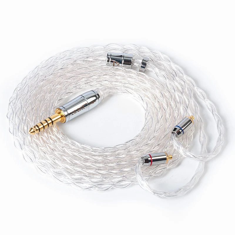 【KBEAR Limpid Pro——Clearance】 8 Core Pure Silver Cable for In Ear Monitor Earphone, 1.2M long
