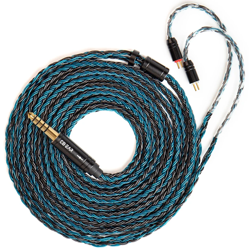 【KBEAR ST16 Max】16-core 1.5M Length 5N OCC Silver-plated Upgrade Cable for IEM Headphones Earbuds