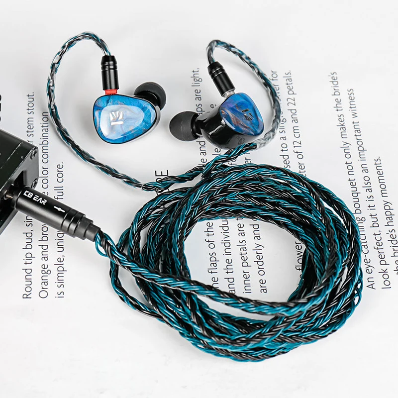 【KBEAR ST16 Max】16-core 1.5M Length 5N OCC Silver-plated Upgrade Cable for IEM Headphones Earbuds
