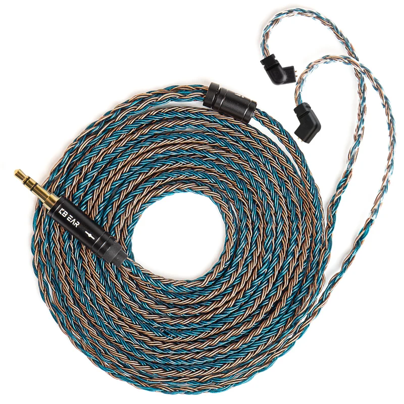 【KBEAR ST16 Max】16-core 1.5M Length 5N OCC Silver-plated Upgrade Cable for IEM Headphones Earbuds