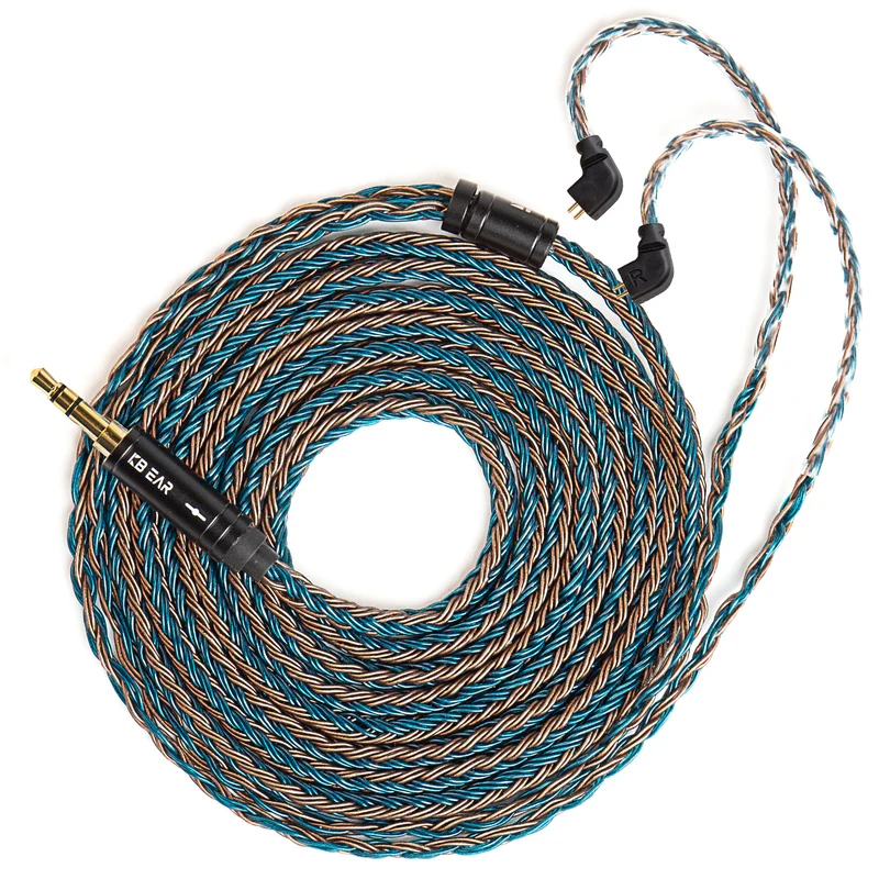【KBEAR ST16 Max】16-core 1.5M Length 5N OCC Silver-plated Upgrade Cable for IEM Headphones Earbuds