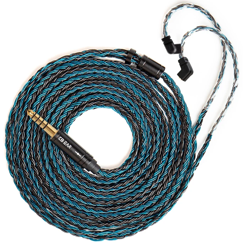 【KBEAR ST16 Max】16-core 1.5M Length 5N OCC Silver-plated Upgrade Cable for IEM Headphones Earbuds