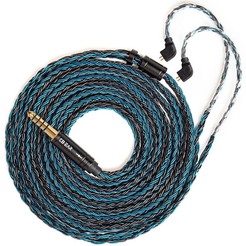 【KBEAR ST16 Max】16-core 1.5M Length 5N OCC Silver-plated Upgrade Cable for IEM Headphones Earbuds