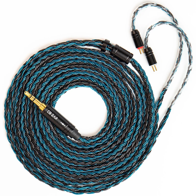 【KBEAR ST16 Max】16-core 1.5M Length 5N OCC Silver-plated Upgrade Cable for IEM Headphones Earbuds