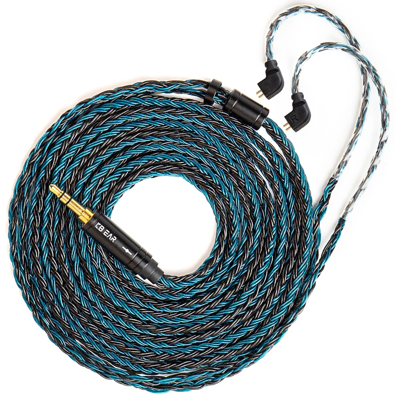 【KBEAR ST16 Max】16-core 1.5M Length 5N OCC Silver-plated Upgrade Cable for IEM Headphones Earbuds