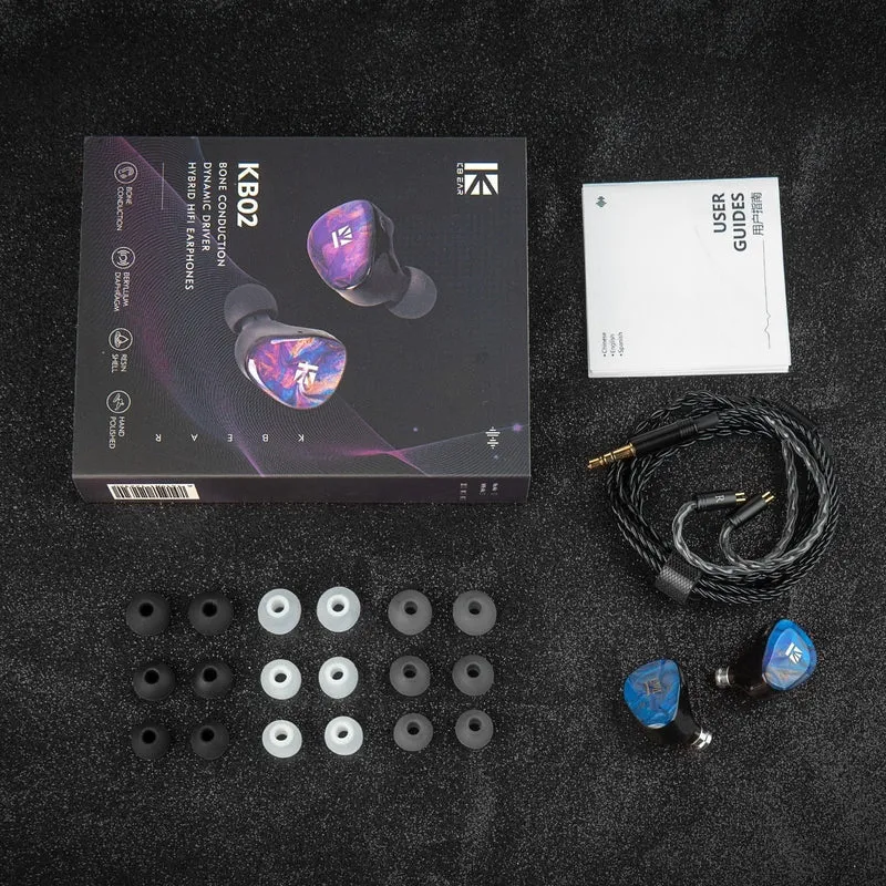 Bundle 1 KBEAR KB02+KBEAR BP02 Headphone Leather Bag