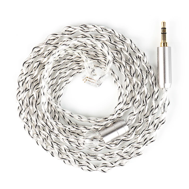 【KBEAR Lattice——Clearance】4-Strand 27-Core OCC & Pure Silver Hybrid Braided HiFi Earphone Upgrade Cable