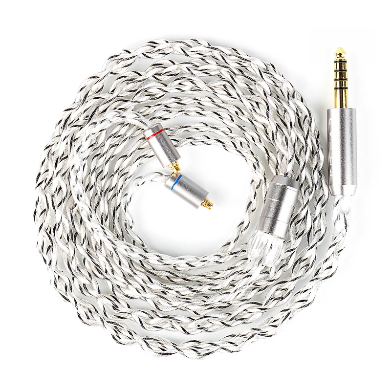 【KBEAR Lattice——Clearance】4-Strand 27-Core OCC & Pure Silver Hybrid Braided HiFi Earphone Upgrade Cable