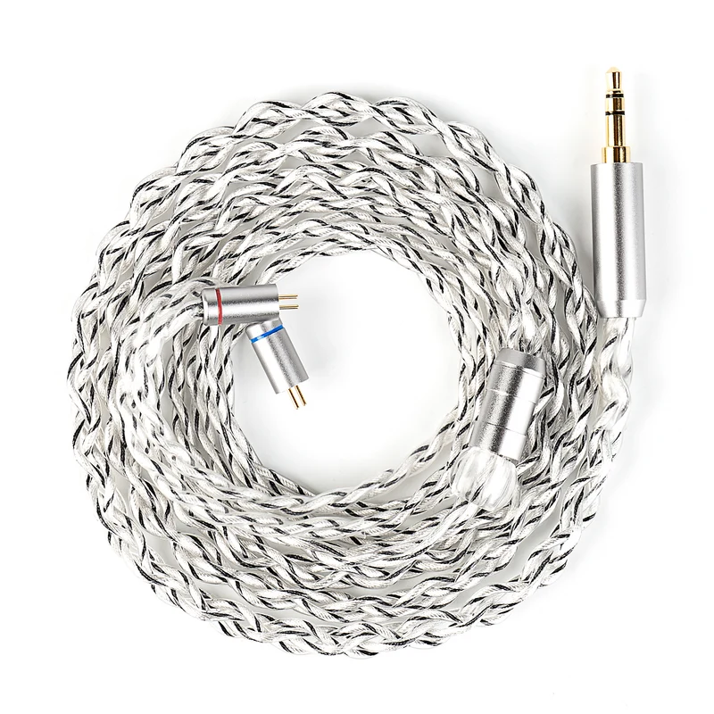 【KBEAR Lattice——Clearance】4-Strand 27-Core OCC & Pure Silver Hybrid Braided HiFi Earphone Upgrade Cable