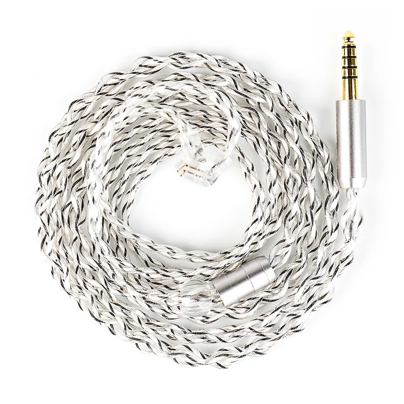 【KBEAR Lattice——Clearance】4-Strand 27-Core OCC & Pure Silver Hybrid Braided HiFi Earphone Upgrade Cable