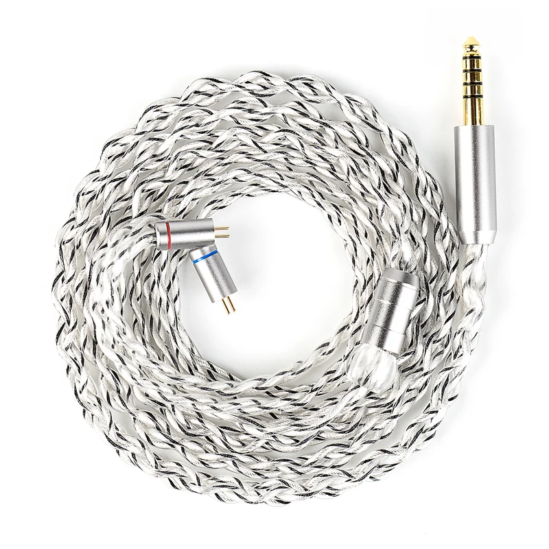【KBEAR Lattice——Clearance】4-Strand 27-Core OCC & Pure Silver Hybrid Braided HiFi Earphone Upgrade Cable