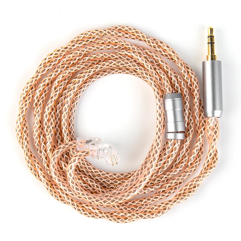 【KBEAR Aureus——Clearance】206-Core 5N 2-Strand OFC Silver-plated HiFi Upgraded Cables, 0.6mm Diameter Tube is Built-in, 1.2m Long
