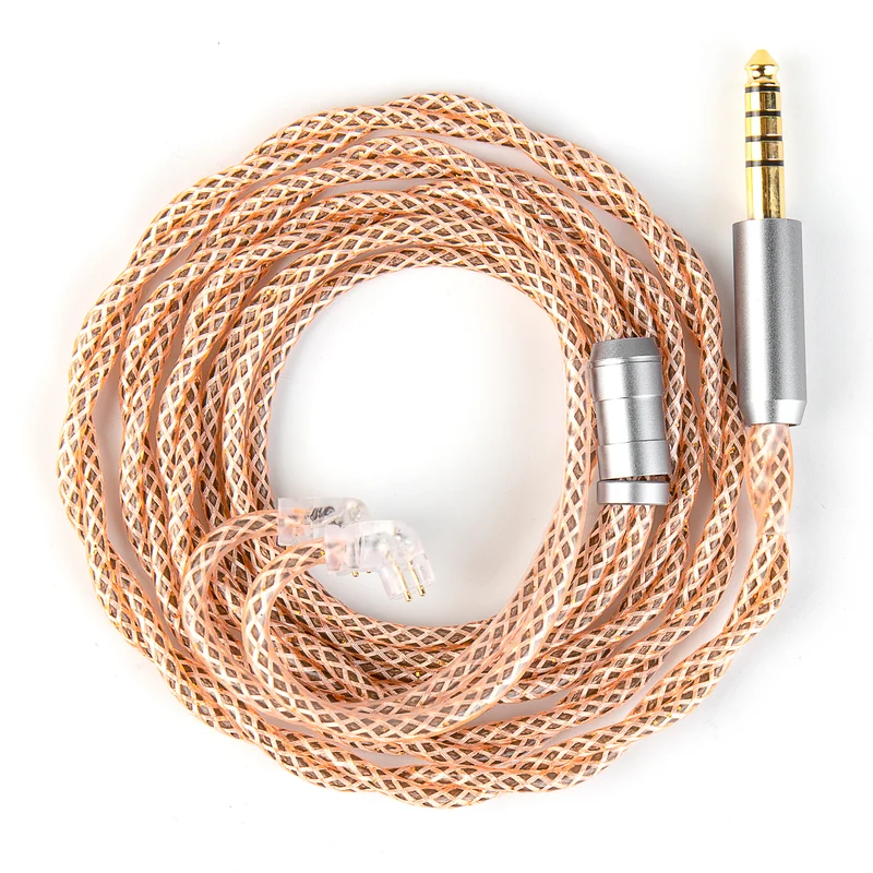 【KBEAR Aureus——Clearance】206-Core 5N 2-Strand OFC Silver-plated HiFi Upgraded Cables, 0.6mm Diameter Tube is Built-in, 1.2m Long