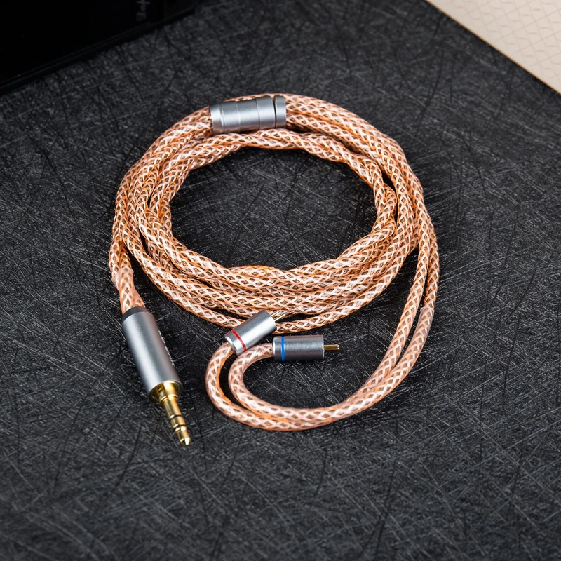 【KBEAR Aureus——Clearance】206-Core 5N 2-Strand OFC Silver-plated HiFi Upgraded Cables, 0.6mm Diameter Tube is Built-in, 1.2m Long
