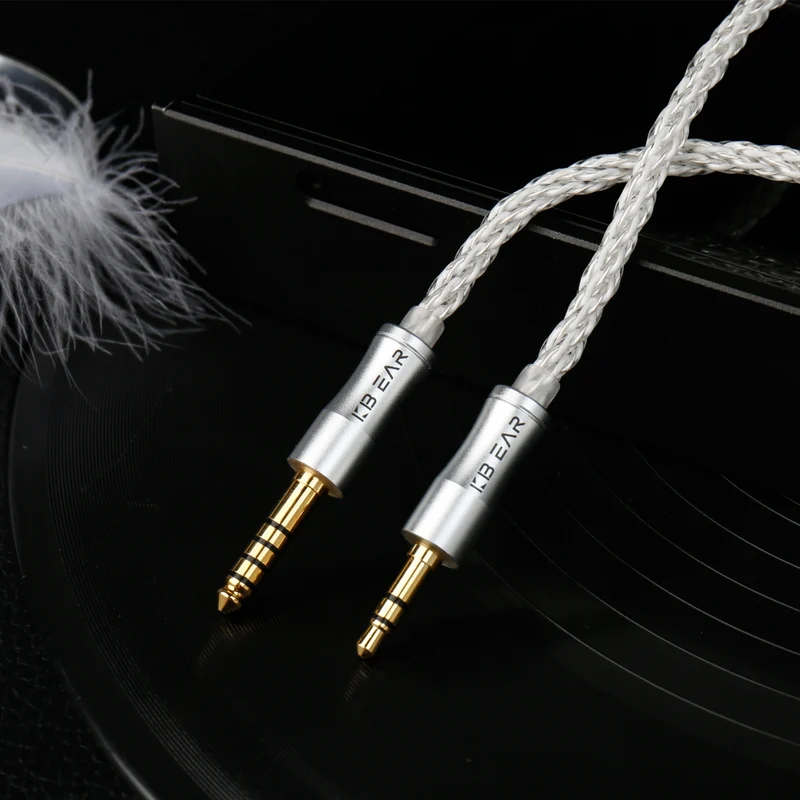 【KBEAR BaiZe】Upgrade Cable, 5N 8-Strand 144-Core High-purity Silver-plated OFC Cable