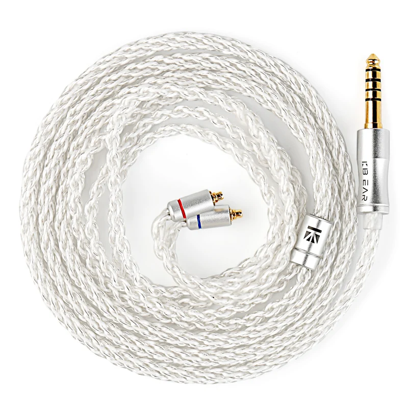 【KBEAR BaiZe】Upgrade Cable, 5N 8-Strand 144-Core High-purity Silver-plated OFC Cable