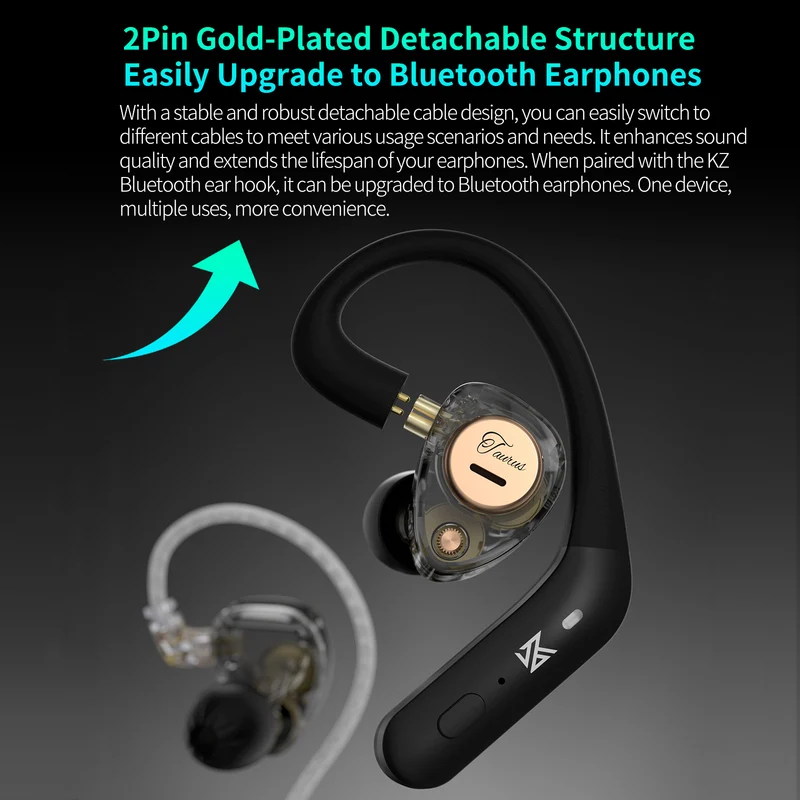 【KZ Taurus】Horizontal Dual DD in ear Monitor IEM Headphones HIFI Gaming Earbuds