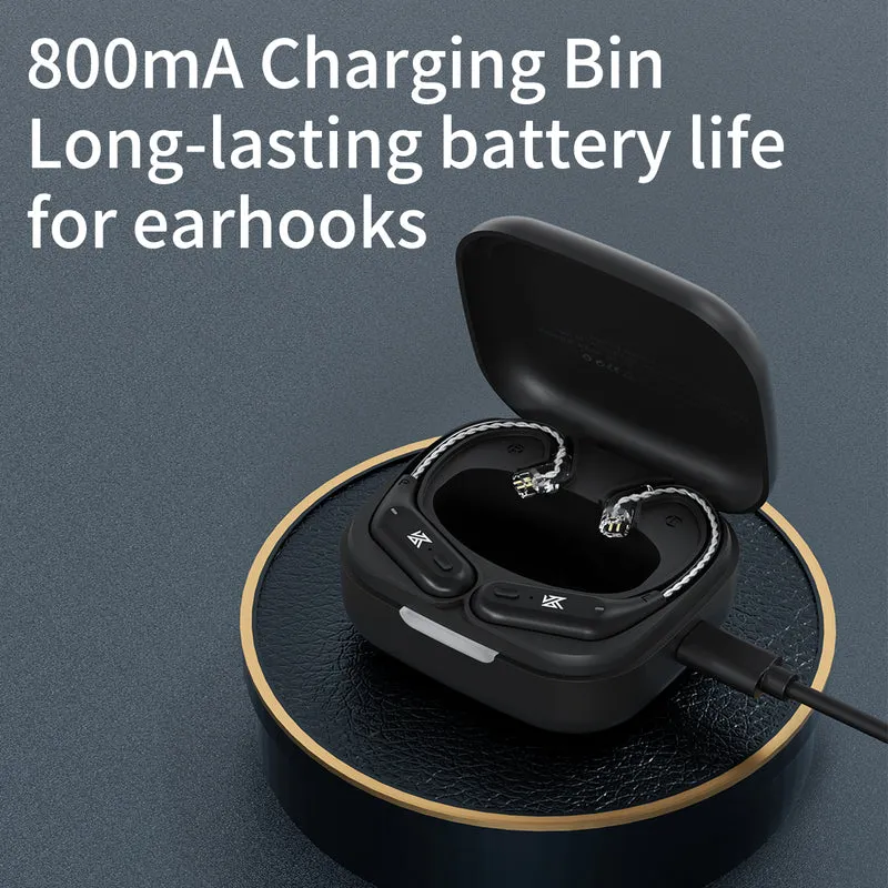 【KZ-AZ09】 Bluetooth 5.4 Ear Hook – Convert Wired IEMs to Wireless with AAC & Dual Host, Bluetooth 5.4 Module, TWS Waterproof Earhook, Long Battery Life