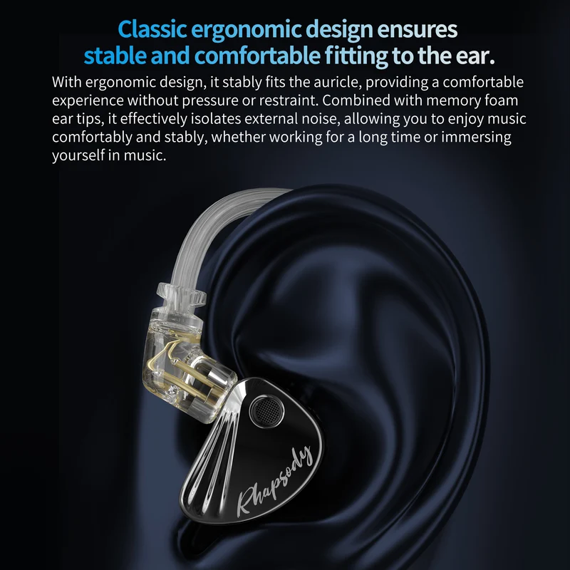 【CCA Rhapsody】2DD+4BA Hybrid Driver HiFi IEMs Earphones with 4 Tuning Switches