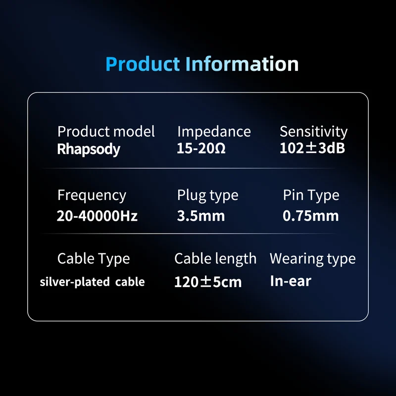 【CCA Rhapsody】2DD+4BA Hybrid Driver HiFi IEMs Earphones with 4 Tuning Switches