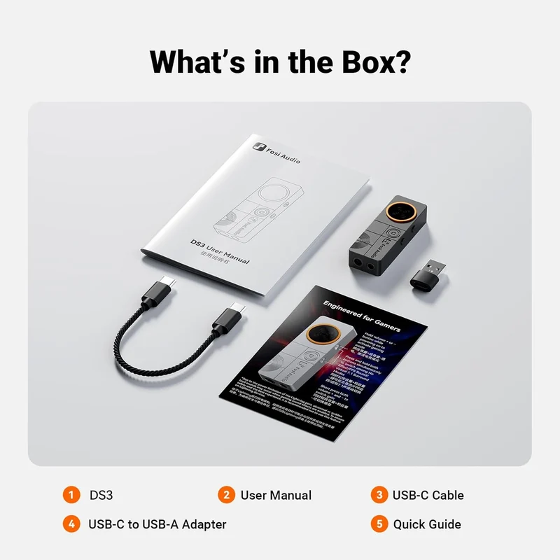 Fosi Audio DS3 Portable Hi-Res DAC & Amp