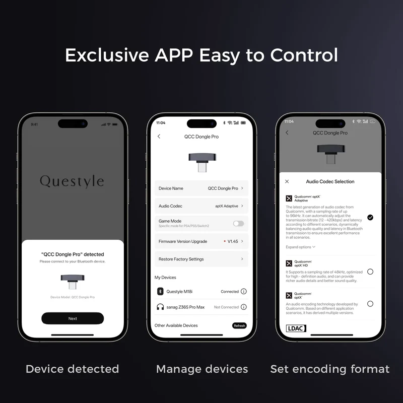Questyle QCC Dongle Pro Lossless Bluetooth Transmitter
