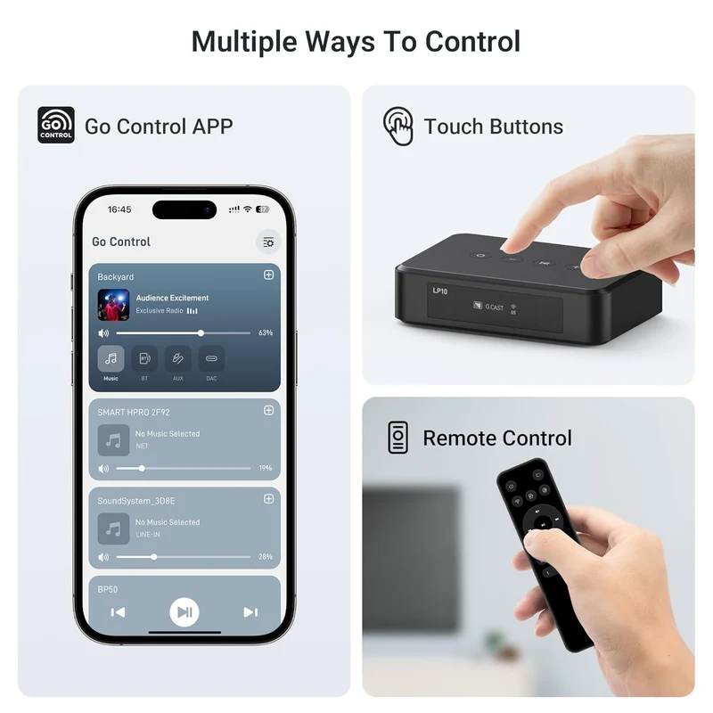 Arylic LP10 WiFi Music Streamer with AirPlay 2, Multiroom Stereo