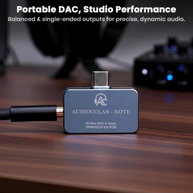 AUDIOCULAR Note Hi-Res Portable DAC Dongle KT02H20 DAC + OPA97220 AMP