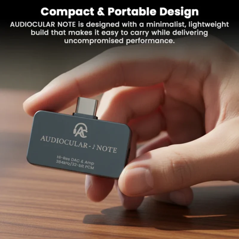 AUDIOCULAR Note Hi-Res Portable DAC Dongle KT02H20 DAC + OPA97220 AMP
