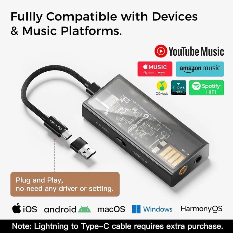 Questyle M15i Hi-Res Lossless Portable DAC & Amp
