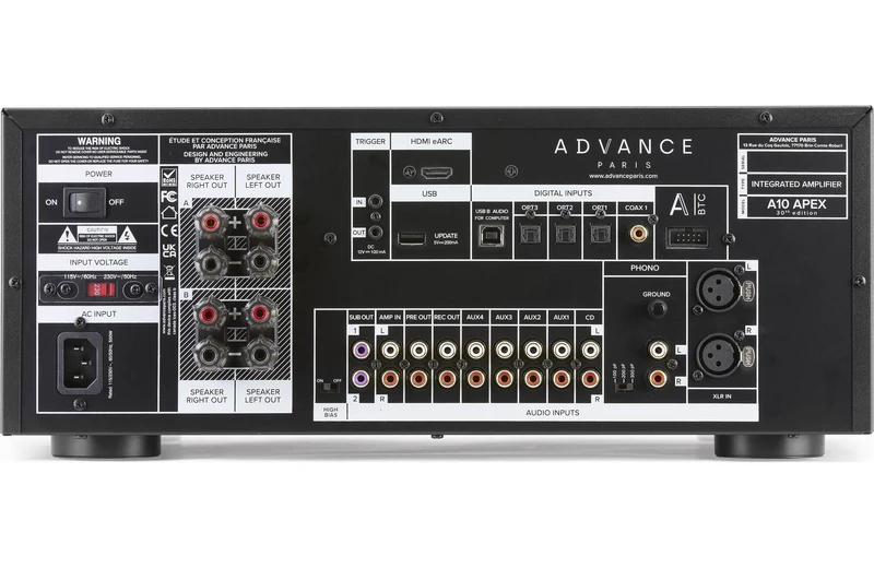 Advance Paris APEX A10 | Amplificateur stéréo haute-fidélité 2 x 130 watts.