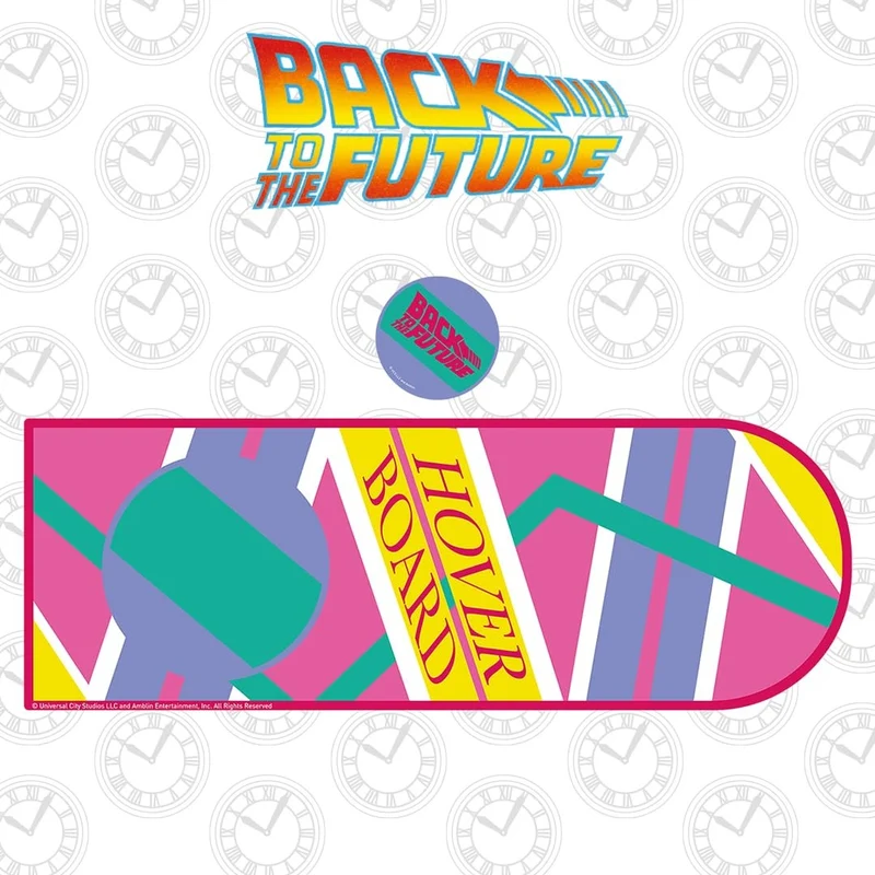 Ensemble Tapis de Bureau XL & Dessous-de-Verre Back to the Future Hoverboard
