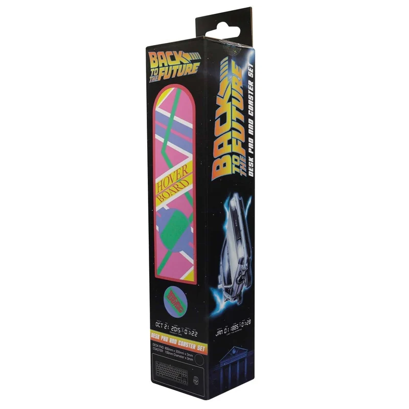 Ensemble Tapis de Bureau XL & Dessous-de-Verre Back to the Future Hoverboard