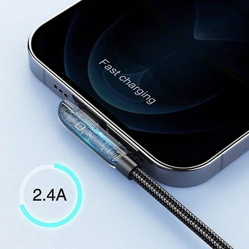 JOYROOM USB CABLE - LIGHTNING CHARGING / DATA 2.4A 1.2M SILVER S-1230K3