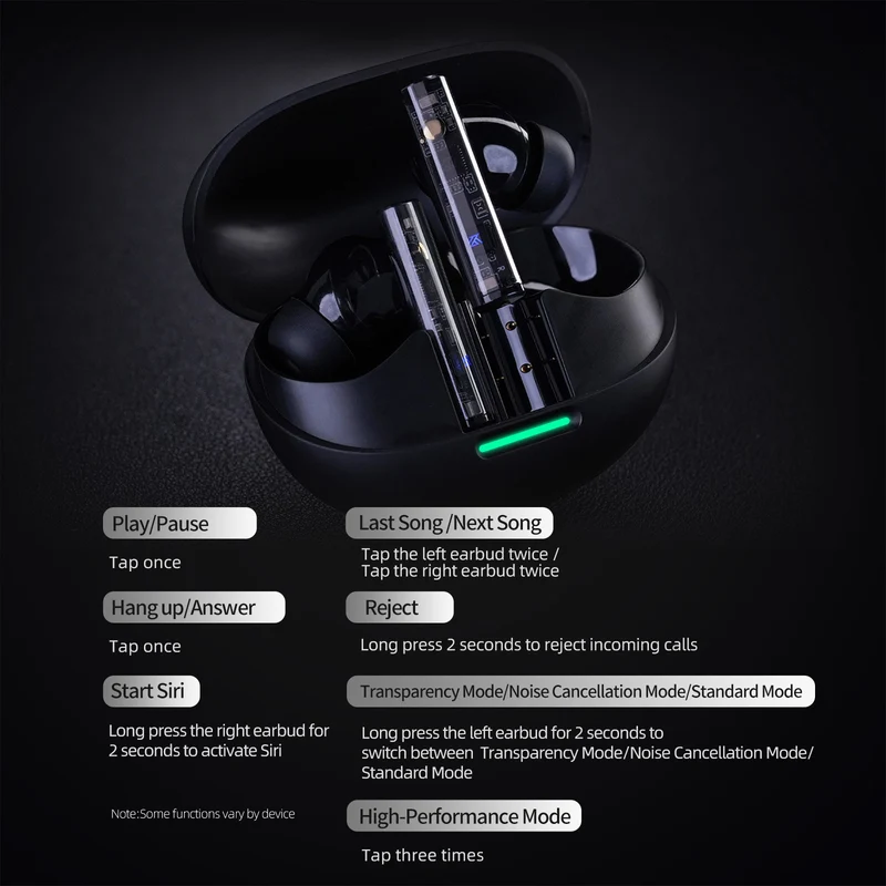 【KZ Carol Pro】True Wireless Earbuds, Bluetooth 5.4 HiFi Deep Bass Stereo Headphones, Active Noise Cancelling