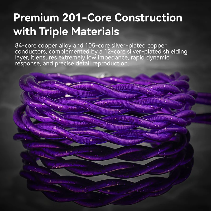 【KBEAR Zi Xiao】201-core Hybrid Braided Structure Earphone Upgraded Cable