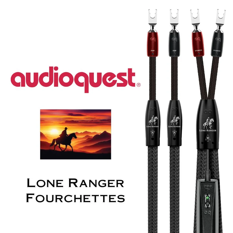 Audioquest Lone Ranger : Câbles d’enceintes acoustiques ZERO-Tech Mâle Fourchettes