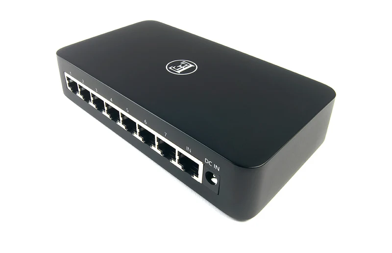 English Electric 8Switch | Huit ports Ethernet Gigabit 100/1000 Base-T de qualité audio