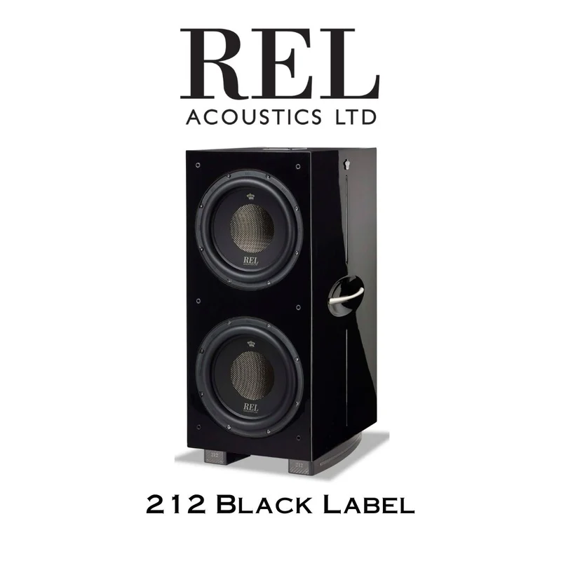 REL 212 Black Label | Caisson de basses 1000 watts avec 2 HP de 12'' à l'avant