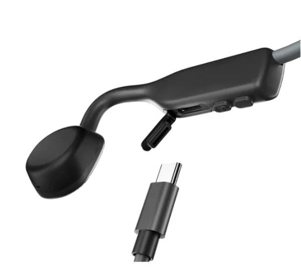 SHOKZ OpenMove | Casque ouvert à conduction osseuse - Bluetooth - Autonomie de 6 heures - Gris ardoise