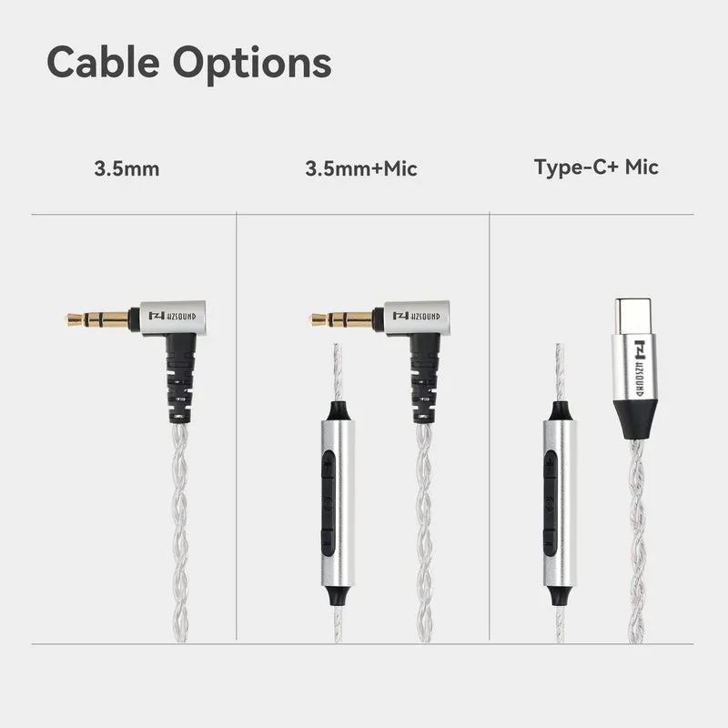 【HZSOUND GINKGO】Dual-Driver HiFi Earphones, PVD-coated Composite Diaphragm Piezoelectric Ceramic Driver
