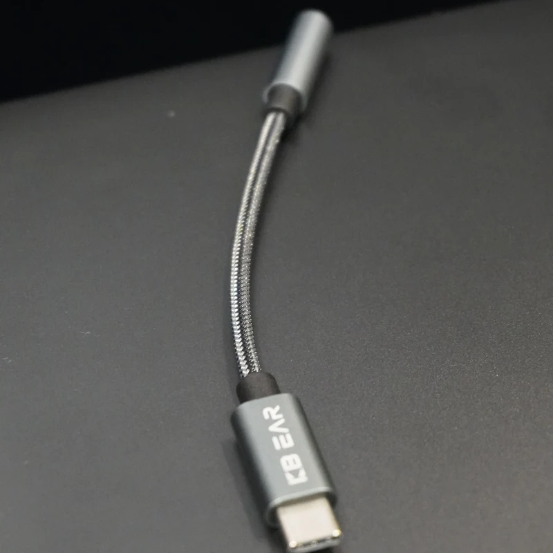 【KBEAR Moondust KW8——Clearance】8-Strand OCC Type-C to 3.5mm Decoding Adapter, Pure HiFi Sound Quality