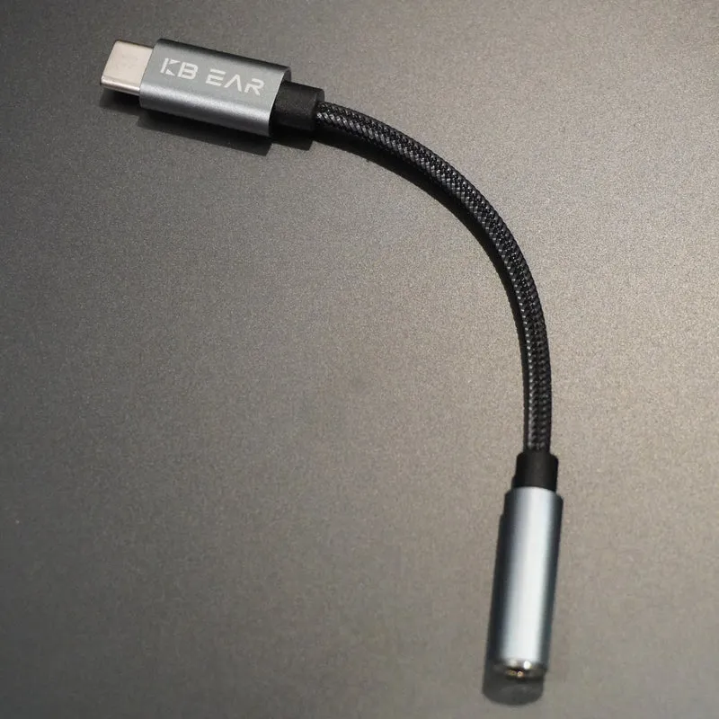 【KBEAR Moondust KW8——Clearance】8-Strand OCC Type-C to 3.5mm Decoding Adapter, Pure HiFi Sound Quality