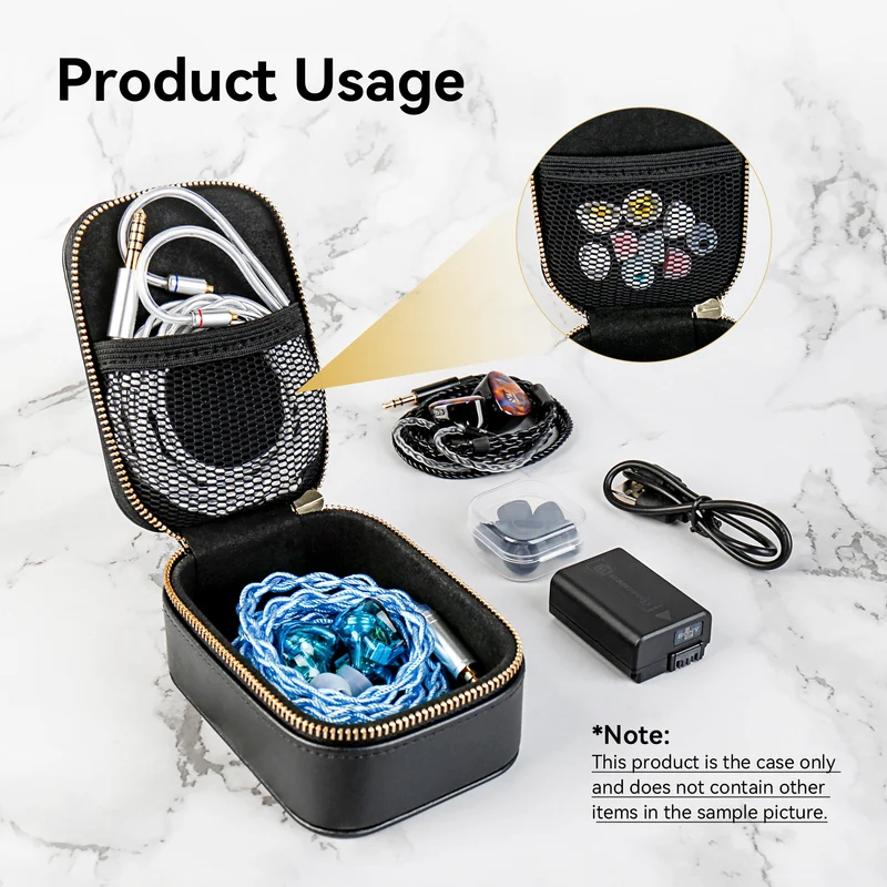 【TRI Xuanwu Case】PU Large Zippered Earphone Storage Case
