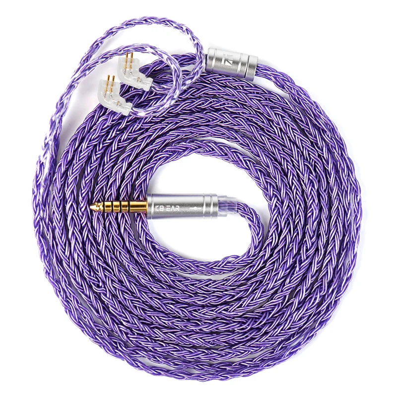 【KBEAR ST24 Plus JunTian】 5N OCC Silver-Plated HiFi Earphone Upgraded Cable Earbuds Cables, 2M Long Cable