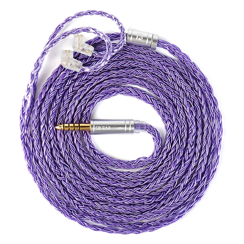 【KBEAR ST24 Plus JunTian】 5N OCC Silver-Plated HiFi Earphone Upgraded Cable Earbuds Cables, 2M Long Cable