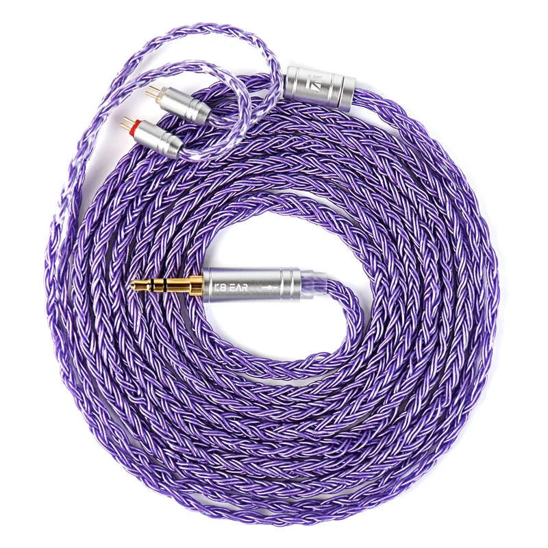 【KBEAR ST24 Plus JunTian】 5N OCC Silver-Plated HiFi Earphone Upgraded Cable Earbuds Cables, 2M Long Cable