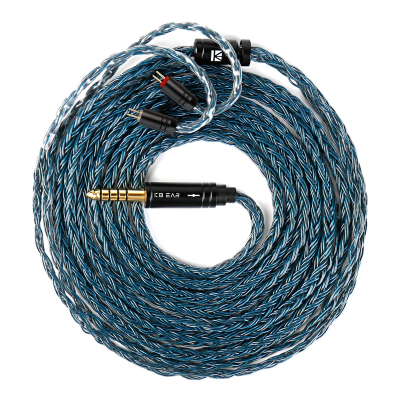 【KBEAR ST24 Plus JunTian】 5N OCC Silver-Plated HiFi Earphone Upgraded Cable Earbuds Cables, 2M Long Cable